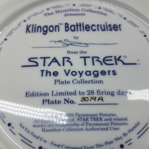 Star Trek the Voyagers Vintage Limited Edition Collectible Plates - Picture 6 of 16